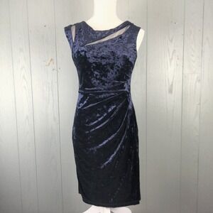 Vintage 90s Crushed Velvet‎ Formal Dress 4 Whimsigoth Fairy Grunge Cutout Event